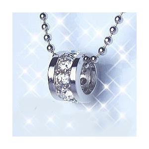 ネックレス リングチャーム【完全無色透明Fカラー】K18YG PG WG 0.8ct 