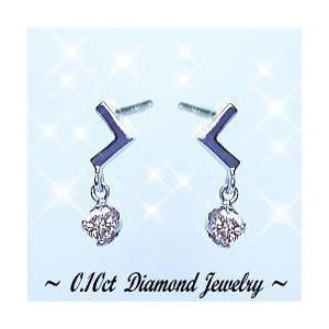 フックピアス pt900 1.0ct ダイヤモンド レーザーホール 1
