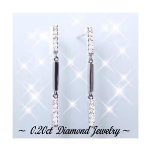 ダイヤモンドピアス あすつく 大特価 K18YG PG WG 0.2ct ライン 