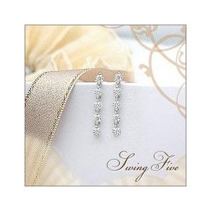 揺れるダイヤモンドピアス【完全無色透明Fカラー】pt900 0.5ct ライン