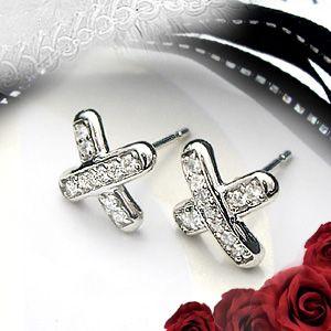ダイヤモンドピアス【高級仕様K18WG(約)1.25g】K18YG PG WG 0.2ct kiss