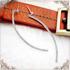 CELINE（セリーヌ） Triomphe Sparkle Hoops Earrings フープピアス