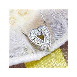 ペンダントネックレス K18YG PG WG 0.1ct ダイヤモンド ハート 