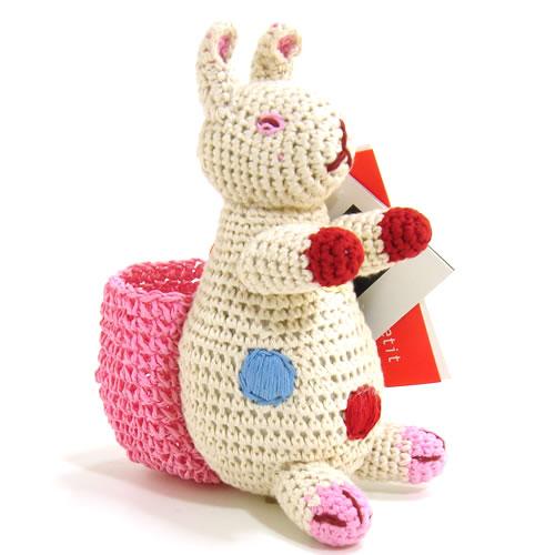 アンクレール (Anne-Claire Petit)　ぬいぐるみ　バスケットうさぎ　ナチュラル