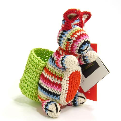 アンクレール (Anne-Claire Petit)　ぬいぐるみ　バスケットうさぎ　ニューマルチカラ...