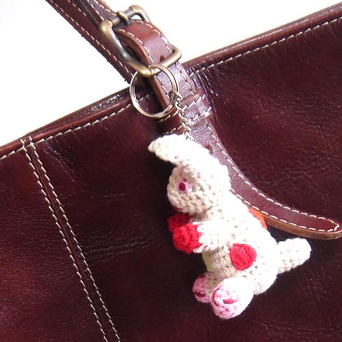 アンクレール (Anne-Claire Petit)　うさちゃんキーホルダー　ナチュラル