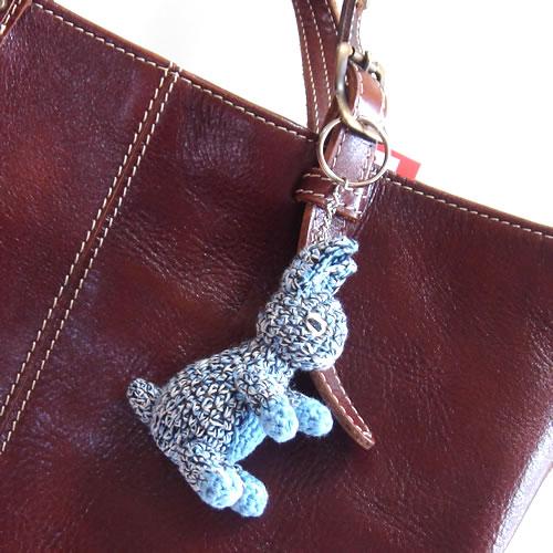 アンクレール (Anne-Claire Petit)　うさちゃんキーホルダー　ブルー