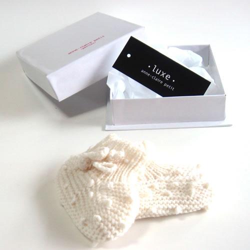 アンクレール (Anne-Claire Petit)　カシミア　ベビー靴　ナチュラル