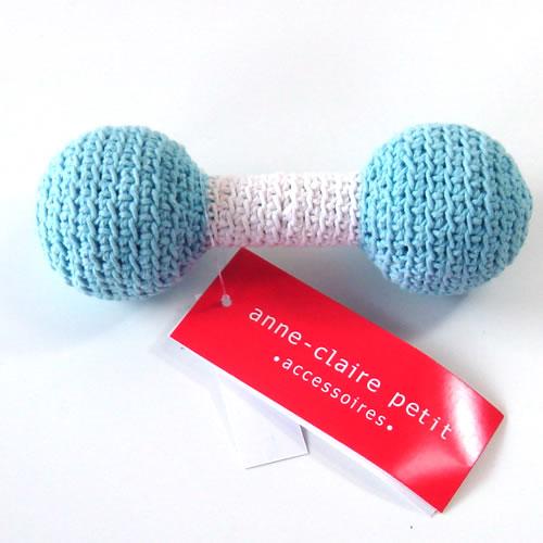 アンクレール (Anne-Claire Petit)　ベビー　ラトル　ブルー/ナチュラル