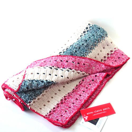 送料無料！アンクレール (Anne-Claire Petit)　ライン　ベビープラッド　(ブランケッ...