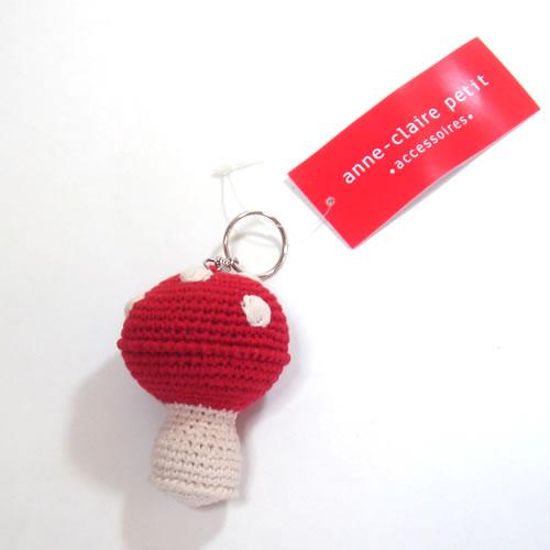 アンクレール (Anne-Claire Petit)　きのこキーホルダー　レッド