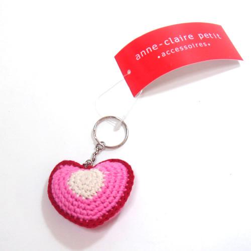 アンクレール (Anne-Claire Petit)　ハートキーホルダー　レッド