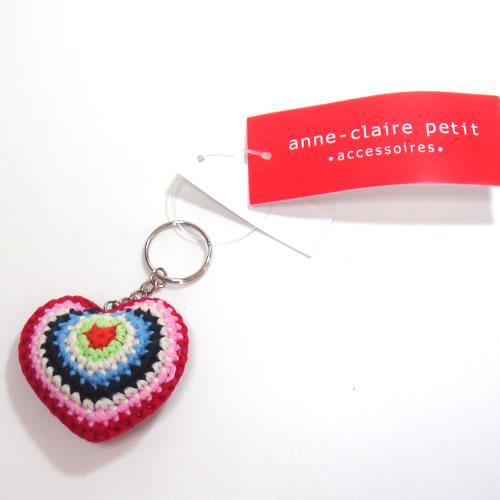 アンクレール (Anne-Claire Petit)　ハートキーホルダー　マルチカラー