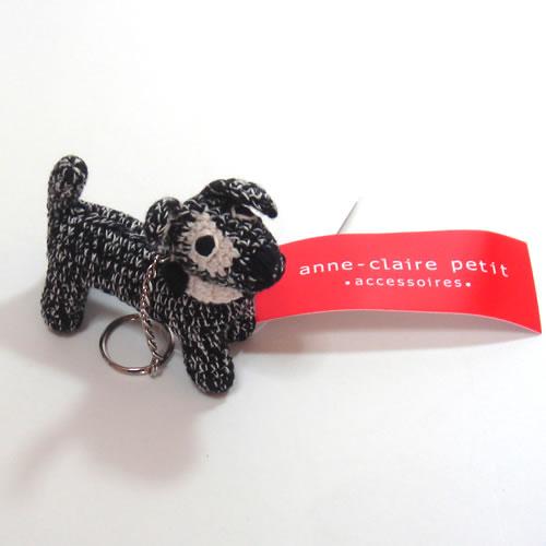 アンクレール (Anne-Claire Petit)　テリアキーホルダー　ブラック（犬いぬ）