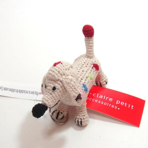 アンクレール (Anne-Claire Petit)　プードルキーホルダー　ナチュラル　(犬いぬ）