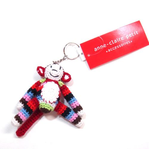 アンクレール (Anne-Claire Petit)　こざるキーホルダー　マルチカラー(猿サル）