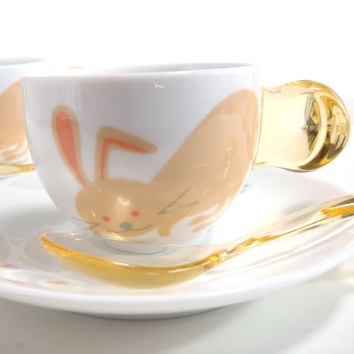 イタリア　Guzzini(グッチーニ)社　エスプレッソカップ　ペアセット　ラビット