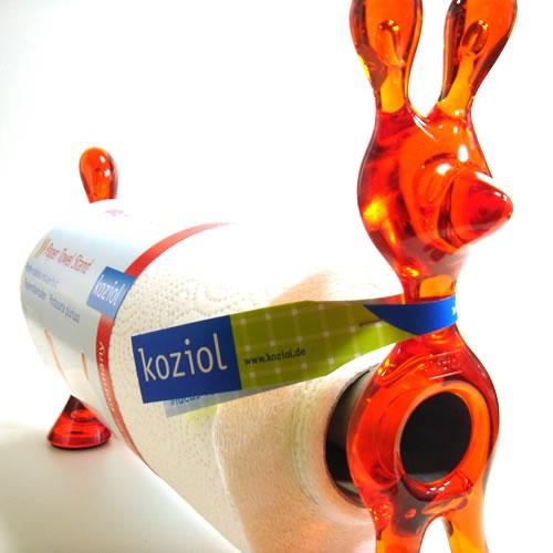 ドイツ　Koziol (コジオル)社　PIT　キッチンペーパーホルダー　オレンジ