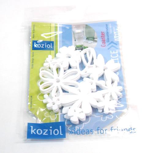 Koziol(コジオル) ALICE　コースター４枚セット　ホワイト