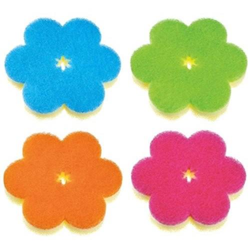 マーナ Marna おはなスポンジ　K364 イエロー、グリーン、ピンク、またはブルー