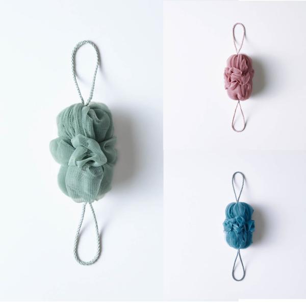 【ゆうメールOK】マーナ　背中も洗えるシャボンボール アッシュ B717 モスグリーン、インディゴブ...