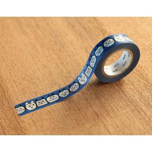 【ゆうメール９９円】カモ井加工紙 mt リサラーソン ねこのかお　幅15mm×全長10m 　マスキングテープ　　