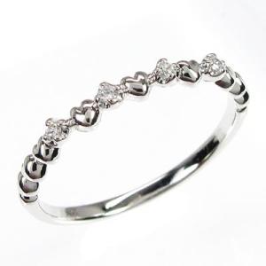 ハート リング 指輪 レディース ゴールド 18k ダイヤモンド ハートモチーフ K18｜luire-jewelry