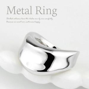 地金 リング シルバー 925 指輪 レディース シンプル カーブ 幅広｜luire-jewelry