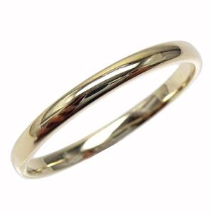 メンズ リング 結婚指輪 金18 甲丸地金リング k18イエローゴールド 華奢 重ね付け ストレート 指輪