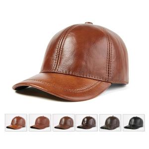 SALE！ 本革  ベースボールキャップ メンズ リアルレザー BB 野球帽 帽子 レディース ユニセックス 紳士  牛皮 大きいサイズ つば フリーサイズ