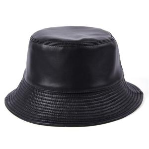 GUCCI グッチ ハット 帽子 シェリーライン 本革 レザー ブラック やや