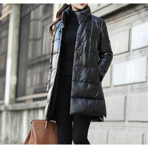 SALE! 本革 リアルレザーダウンコートラム革 レザージャケット ミドル