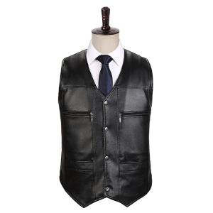 新品SALE！本革 ベスト メンズ レザー ジレ ラム革 本羊皮 チョッキ