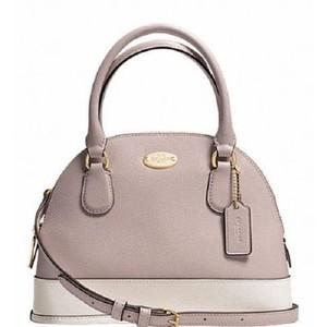21年ファッション福袋 送料無料 レディース ドームド コーラ ミニ レザー ラグジュアリー グレーバーチ チョーク ハンドバッグ バッグ Coach コーチ 15春夏新作 Imdno バッグ