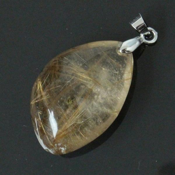 ルチルクォーツ ペンダント ネックレス quartz 原石 Pendant 一点物 ｜メンズ レディ...