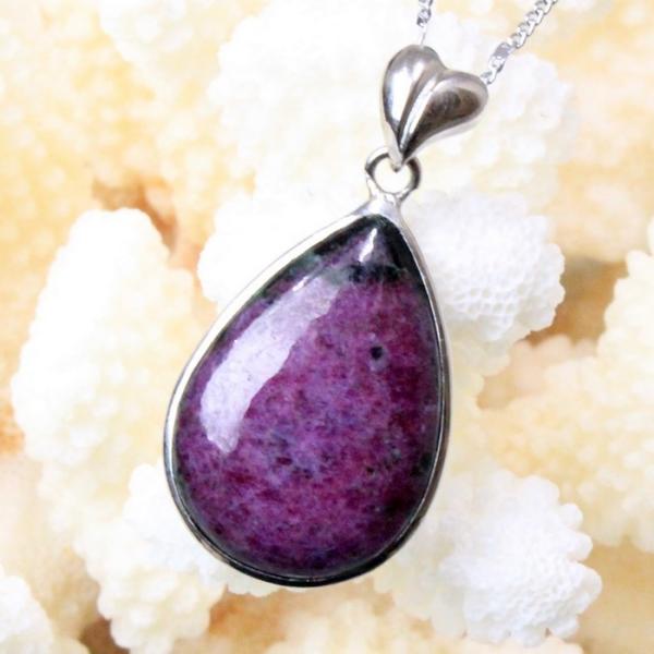 ルビーインゾイサイト ペンダント ネックレス ruby アニョライト Pendant 一点物 ｜メン...