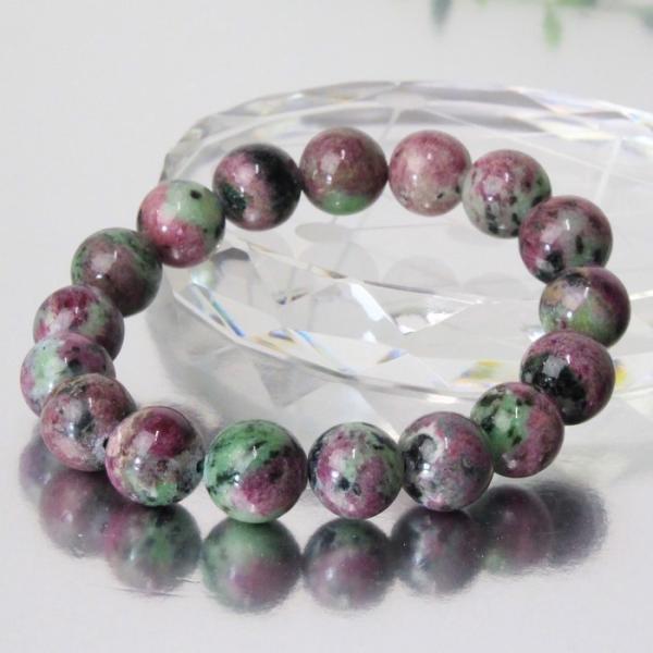 ルビーインゾイサイト ブレスレット 一点物 ruby 高品質 Bracelet パワーストーン ｜メ...