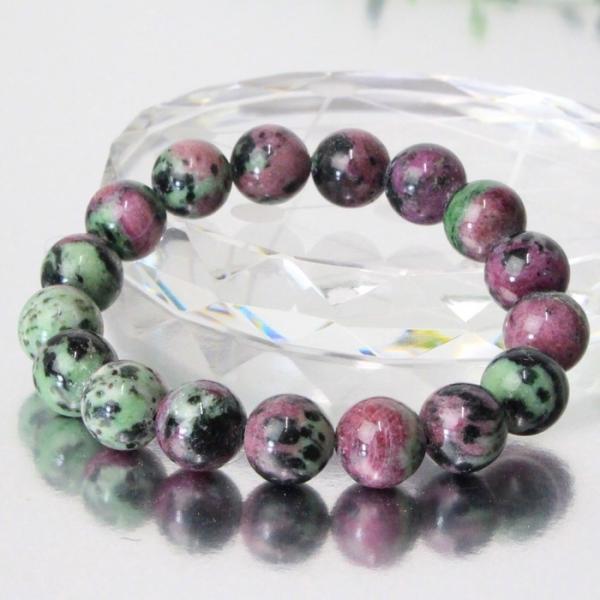 ルビーインゾイサイト ブレスレット 一点物 ruby 高品質 ブレス 一点物 ｜メンズ レディース ...