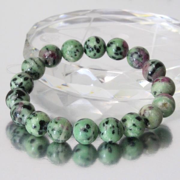 ルビーインゾイサイト ブレスレット 写真現物 ruby 高品質 ブレス 一点物 ｜メンズ レディース...