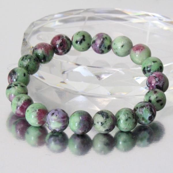 ルビーインゾイサイト ブレスレット 一点物 ruby 高品質 Bracelet パワーストーン ｜メ...