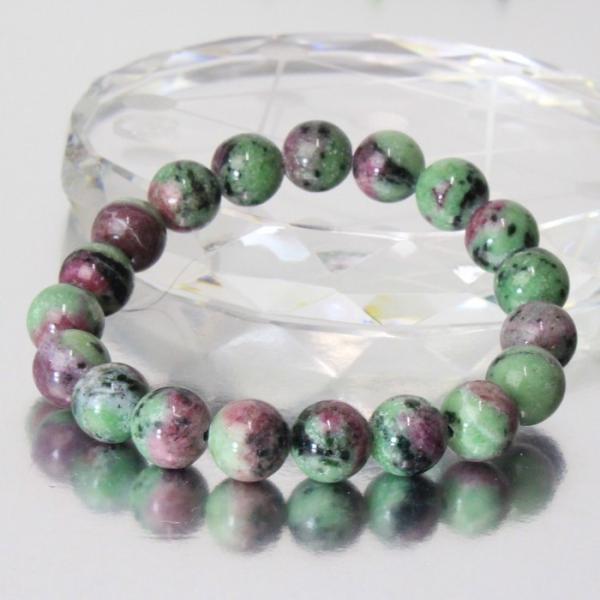 ルビーインゾイサイト ブレスレット 一点物 ruby 高品質 Bracelet パワーストーン ｜メ...