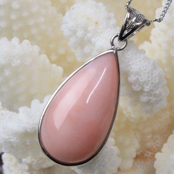 ピンクオパール ペンダント ネックレス ペンダントトップ Pendant Necklace Pink...