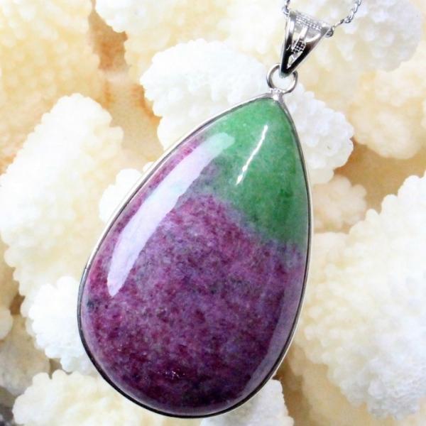 ルビーインゾイサイト ペンダント ネックレス ペンダントトップ Pendant Necklace R...