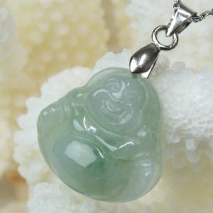 翡翠[ヒスイ] ペンダント ネックレス ペンダントトップ Pendant Necklace 布袋様 七福神 布袋 布袋像 仏像 ひすい メンズ レディース 天然石｜lulu-house