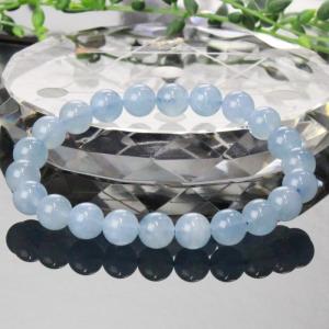 一点物 15mm玉】 アクアマリン ブレスレット Bracelet Bangle 腕輪