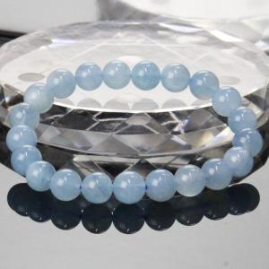 一点物 15mm玉】 アクアマリン ブレスレット Bracelet Bangle 腕輪
