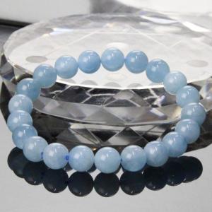 一点物 15mm玉】 アクアマリン ブレスレット Bracelet Bangle 腕輪