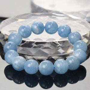 一点物 15mm玉】 アクアマリン ブレスレット Bracelet Bangle 腕輪