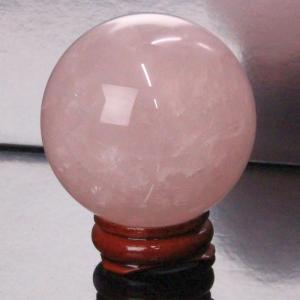 ローズクォーツ 丸玉 【59mm レア 1点物】 大玉 水晶玉 原石 ローズ