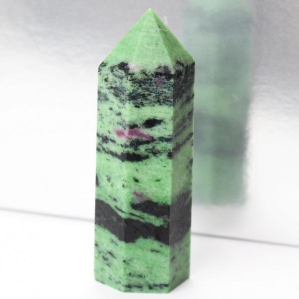 ルビーインゾイサイト 原石 ポイント 原石 ポイント Point 浄化 柱 石 置物 ルビー rub...
